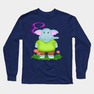 E is for Elephant Long Sleeve T-Shirt